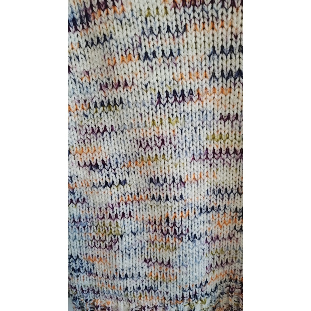 Women Size S Loft Boho Multi-Color Space Dye V-Neck Knit‎ Sweater Excellent - Picture 7 of 15
